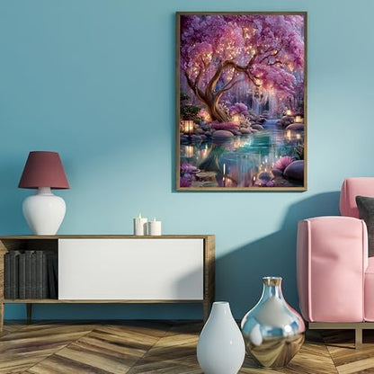 Glowing Forest Painting by Numbers Kit for Adults Beginner,15.7X19.7in - Image 2