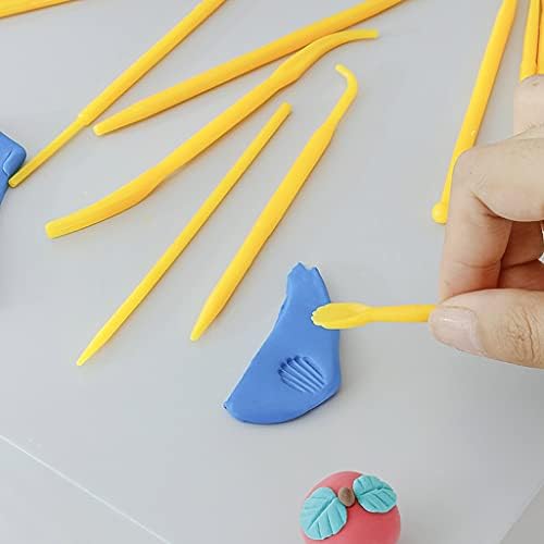 Clay Tools, 14-Piece DIY Plastic Polymer Carving Set Clay Kit Pottery Modeling for Carving, Styling, Embossing, Suitable Beginner - Image 6