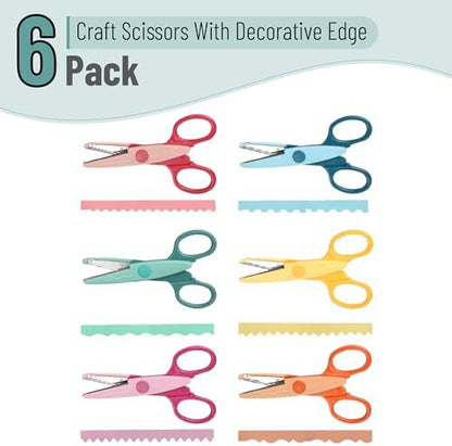 Mr. Pen- Craft Scissors Decorative Edge, 6 Pack, Sunny Meadows - Image 2