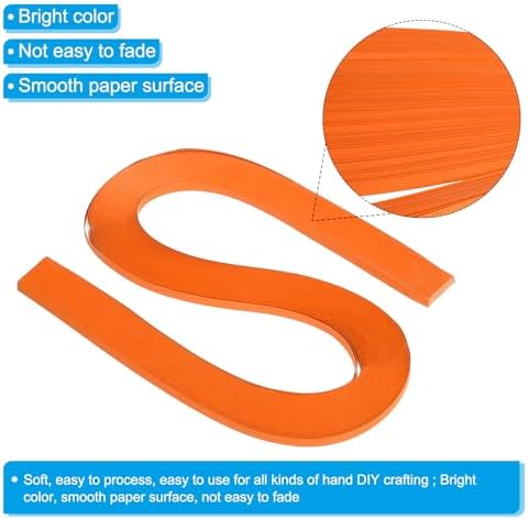 PATIKIL 120pcs Quilling Strips Paper 3/16"(5.2mm) 21"(54cm) Origami Paper Quilling Strip for Art DIY Hand Craft Christmas, Orange Red - Image 3
