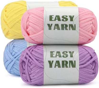 UzecPk 4 * 50g/1.76oz Beginner Yarn, 4 * 87yds Beginner Crochet Yarn by UzecPk