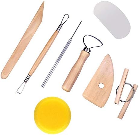 EuTengHao 19Pcs Pottery Tools Clay Sculpting Carving Tool Set Contains Most Essential Wooden Clay Tools for Potters - Image 2