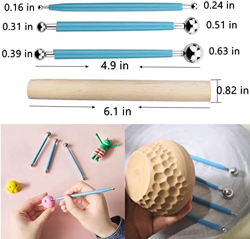 Polymer Clay Tools,25Pcs Pottery Sculpting Tools Set with Plastic Case for Ceramic Modeling Carving Beginners Expert Crafts Club, Dotting,Hobbyists, Artists - Image 5