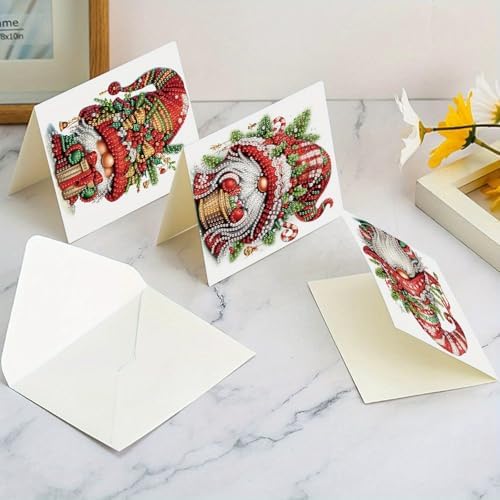 LumiCraft 6 Packs Merry Christmas Diamond Art Painting Greeting Card Kits - Image 6
