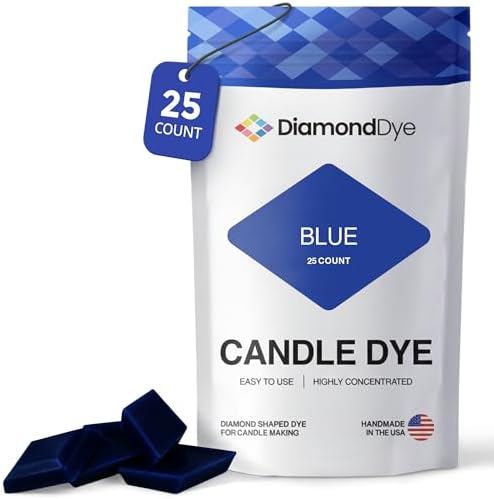 Blue Candle Dye Chips, Soy & Paraffin Candle Making, 25 Pack by Reddig-globyDiamondDye