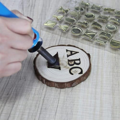 26 Pack Wood Burning Alphabet Set - 26 Large Letters Wood Burning Tool - DIY Set for Wood or Other Surfaces, Size M4 - Image 5