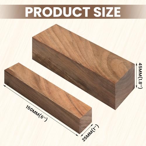 20 Pcs Walnut Wood Blocks for Carving Unfinished Wooden Blanks - Image 4
