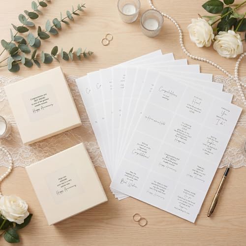 Watersay 240 Pcs Wedding Verses Stickers, 4 x 3.5 Inches, Peelable - Image 4