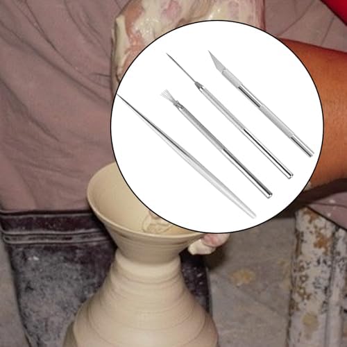4 Pcs Clay Needle Tools Set, Sculpting & Carving Tools for Precision Sculpting, Texturing and Ceramic Scoring, Model Clay Supplies - Image 4