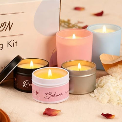 SHOWIN Candle Making Kit, DIY Candle Making Supplies for Adults, Starter Soy Wax Candle Kit with Candle Tins, Scented Home Decoration - Image 6
