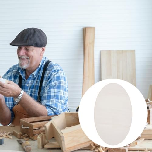 20pcs Wooden Oval Cutout 9.8 x 5.9 Inch Unfinished Wooden Blank Slices Crafts Natural Wood Circles DIY Plank Cutout Craft Supplies for Artist Painting Door Hanger Sign Wedding Decor - Image 4