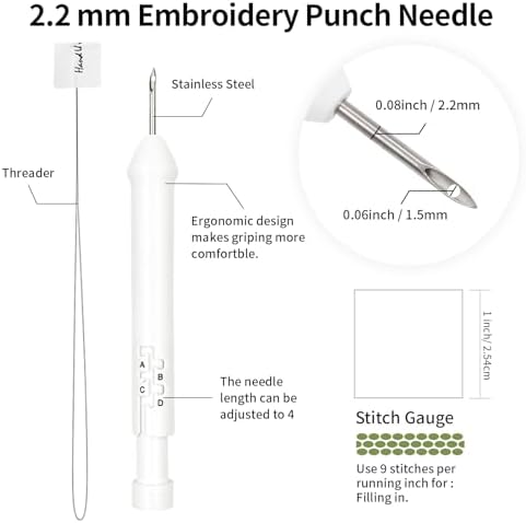 HAND U JOURNEY Punch Needle Coaster Kit, 6 Patterns & Yarns - Image 6