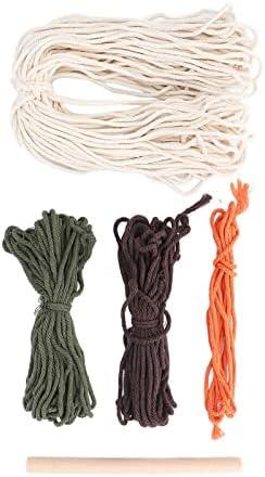 Macrame Kit Pattern, DIY Weaving Material Set, Peaceful Relaxing Craft Kit for Adults Women, Bohemian Home Decor with Cotton Thread, Wooden Stick and User Manual - Image 7