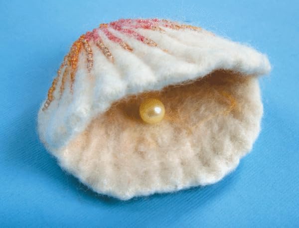 Wizardi Beginner Needle Felting Kit for Adults - Sea Jewelry. Sea Felting Kit 3,15x3,74 Inches. Felting Tools. Wool Felting Supplies. Felt Crafts. Wool Felt. V-59C Charivna Mit by Wizardi