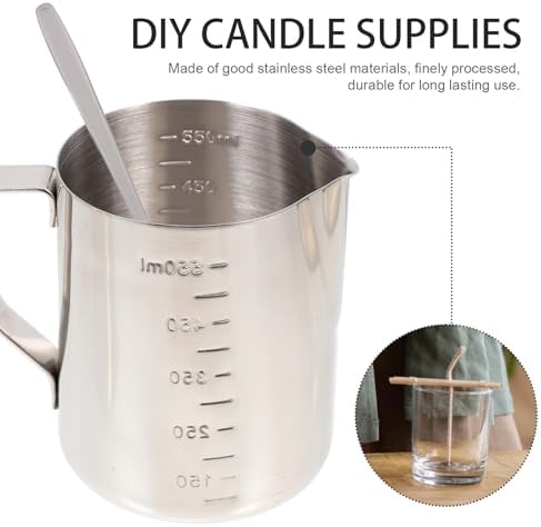 Hoement DIY Candle Making Kit with Soybean Wax Melting Cup and Pouring Pot Complete Candle Material for Adults and Beginners Clean Wax Pot Tool for Crafting - Image 7