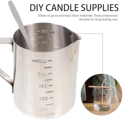 Hoement DIY Candle Making Kit with Soybean Wax Melting Cup and Pouring Pot Complete Candle Material for Adults and Beginners Clean Wax Pot Tool for Crafting - Image 7