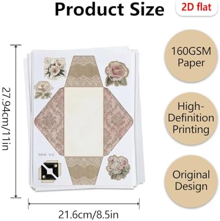 XINPOCUT Sweet Love Folio,Assembly kit mini Project,Folio Booklet Craft Kit, Junk Journal Kit, Scrapbooking Supplies, Journaling Decor, Mini Folio Writer Folder Project, Arts & Crafts Gifts - Image 3