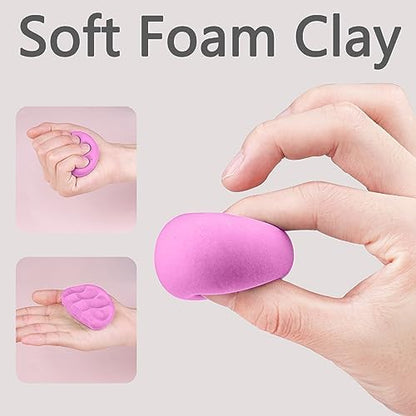 Cutedeer Pink Air Dry Clay, 1.1lb Foam Modeling Clay, Soft Squishy Molding for Kids Adults, Arts & Crafts Project Slime Supplies(1.1lb - 1 Pack, Pink) - Image 2