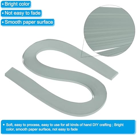 PATIKIL 120pcs Quilling Strips Paper 3/16"(5.2mm) 21"(54cm) Origami Paper Quilling Strip for Art DIY Hand Craft Christmas, Grey - Image 3