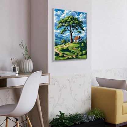 ATDMS Landscape Paint by Numbers Kit for Adults with Frame, 8x12 Inch - Image 5