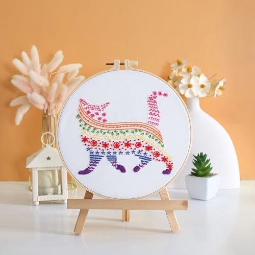 Louise Maelys Cute Cat Embroidery Kit for Beginners Creative Set - Image 6