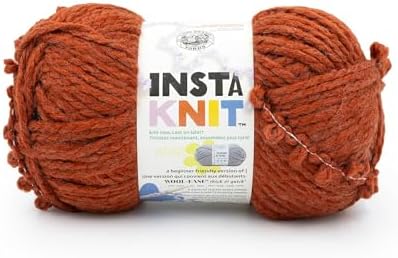 Lion Brand Yarn, InstaKnit Beginner Yarn, Spice Spice Baby, Orange, 1 Pack by LionBrandYarn