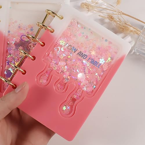 FUNSHOWCASE DIY Resin Shaker Journal Kit Dripping- Complete Set with Notebook Molds, Binder Refills - Image 5