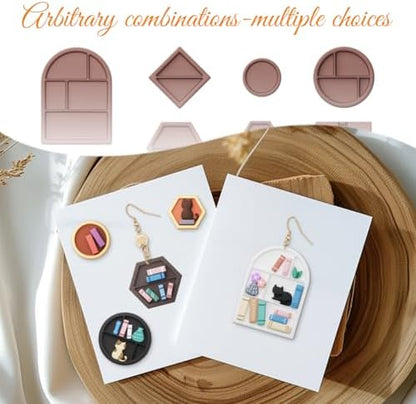 ORIGACH 13 Pcs Mini Bookshelf Polymer Clay Cutters Set - Image 5