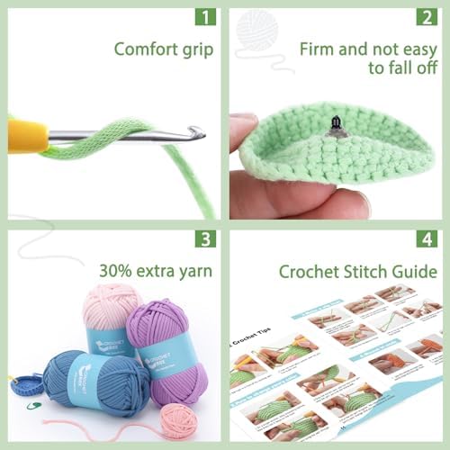 CrochetBox Turtle Complete Crochet Kit for Beginners, Easy Craft for Adults - Image 5
