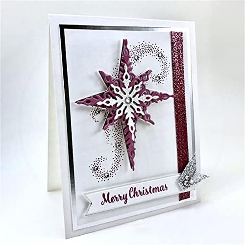 Scrapbooking Die-Cuts, Christmas Metal Cutting Dies for Card Making, Paper Craft Punch Template, Background Embossing Stencils, DIY Album Décor (Christmas Snowflakes-12.4x8.3cm) - Image 2