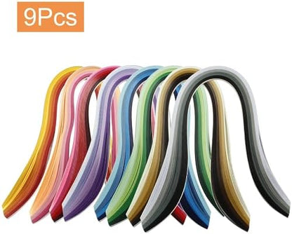 Hitefu Quilling Paper Strips, 3mm Width, 15" Length, 9 Sets - Image 2