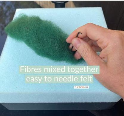 The Felt Box Needle Felting Wool Short Fiber Carded Batts Shade Pack 100 Grams 3.5 Oz -Bright - Image 7