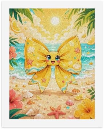 Bozfoxa Paint by Numbers Kit for Adults Beginner Yellow Beach Bow by Unknown