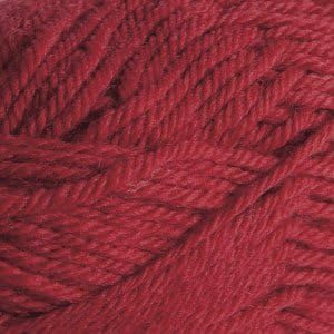 Knit Picks Wool of The Andes Yarn Pack - 10 Skeins of Red 100% Wool Worsted Weight Yarn (Cranberry)
