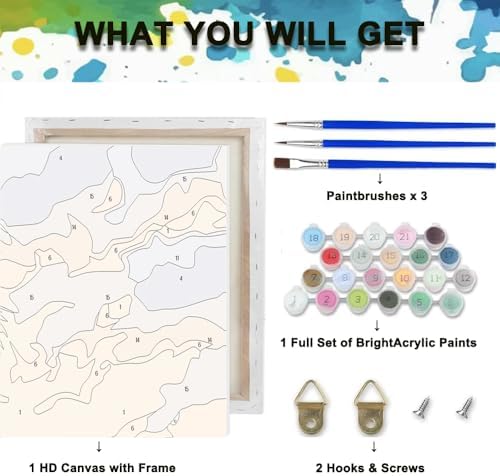 Halloween Ghosts Paint by Numbers Kit for Adults, DIY Oil Painting 10x10In - Image 4