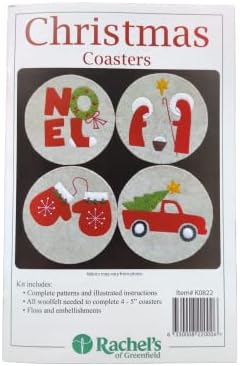 Christmas Coaster Pattern by Rachel's of Greenfield, Table Coasters Pattern for Drinks, DIY Coaster Pattern, Cute Coaster Pattern - Image 7