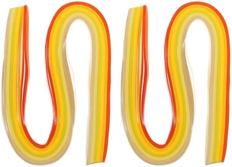 PATIKIL 240pcs Rainbow Quilling Strips Paper 3/16"(5mm) 21"(53cm) Origami Paper Quilling Strip for Art DIY Craft Christmas, Yellow by PATIKIL