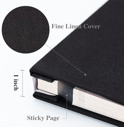 Vienrose Large Photo Album Self Adhesive for 4x6 8x10 10x12 Pictures Linen Scrapbook Album DIY 40 Blank Pages with A Metallic Pen - Image 3