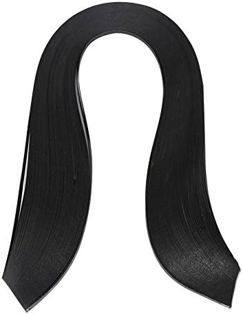 Paper Quilling Strips Set, 600 Strips Quilling Art Paper 3mm Width Pure Color Origami Paper Hand Craft Decoration Quilling Paper (Black) - Image 2