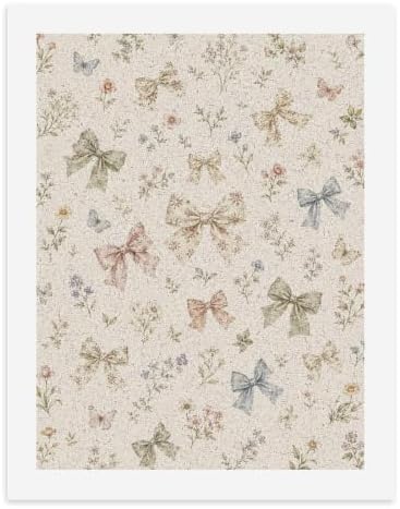 Paint by Numbers Kit for Adults Beginner Art Decor Vintage Bow Floral by Unknown