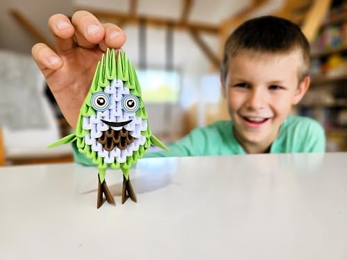 Beautiful 3D Paper Sculpture with Patented Components and understandable Building Instructions, from 8 Years (Avocado) - Image 5
