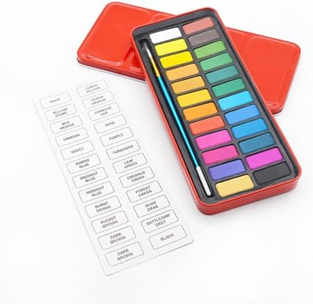 RGBMIX Watercolor Coloring Book for Adults Stress Relief Foldable Painting Pad with 24-Color Paint (Butterfly) - Image 4