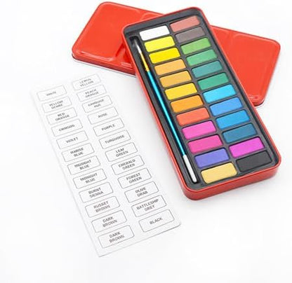 RGBMIX Watercolor Coloring Book for Adults Stress Relief Foldable Painting Pad with 24-Color Paint (Butterfly) - Image 4