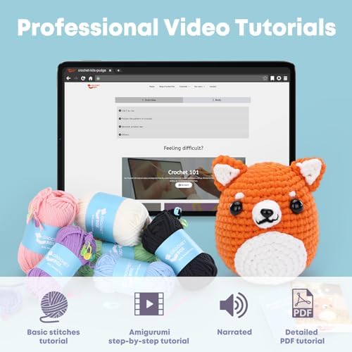 CrochetBox Shiba Inu Crochet Kit for Beginners, Easy Craft for Adults - Image 4