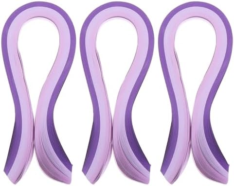 PATIKIL 390 x 7mm Rainbow Quilling Strips Paper,300 Pcs Origami Paper Quilling Strip for Art DIY Hand Craft Christmas, Gradient Purple by PATIKIL