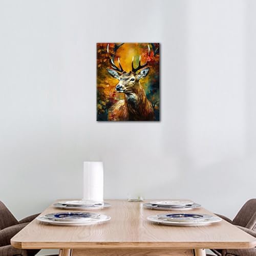 TUMOVO Paint by Numbers Kit for Adults Beginner Majestic Deer Painting - Image 2