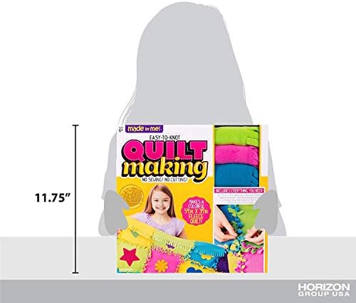 Made By Me Easy to Knot Quilt Making Kit by Horizon Group USA, No Sewing, No Cutting, 59 in. x 39 in. Fleece Blanket, Pre-Cut Squares & Felt Decals (57964F) - Image 6