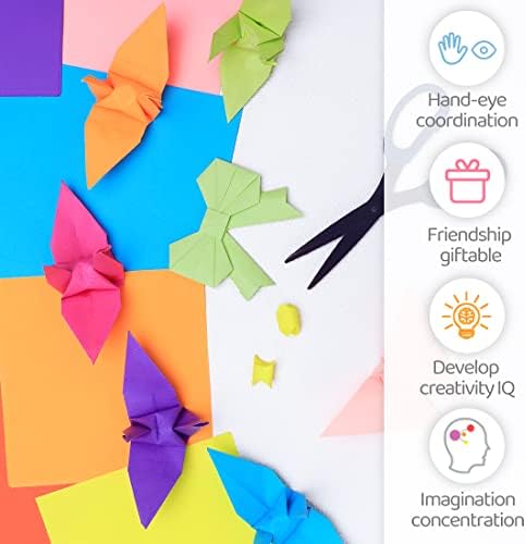 IOOLEEM Origami Paper, 200 Sheets, Black Origami Paper, 6 Inch Square, Double Sided Colored Paper for Crafts DIY Party & Decoration - Image 3
