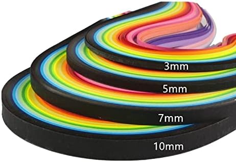 ODETOJOY Quilling Paper Strips 3mm 5mm 10mm 7mm 26 Colors DIY Origami Paper Quilling Art Length 39cm (1040pc 3/5/7/10mm Set) by ODETOJOY