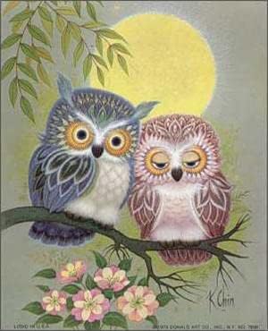 DSC ART Cute Owls in Love - Paper Tole 3D Decoupage Craft Kit Size 6x8 inches K7516 (The Additional Pictures Show Examples This Craft Kit Assembled and Framed in a Shadow Box Frame) by Unknown